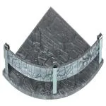 Quistal Acrylic Wall Mount Modern Corner Shelf - 10 X 10 Inch, Marble Black, Pack of 1