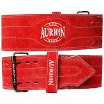 Aurion Best Men and Women Genuine Leather Weight Lifting Belt (Small, Maroon, 1pc) for Power Lifters | Body Fitness Gym Back Support Weightlifting Belt | Adjustable Buckle | Power Training
