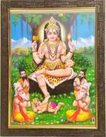 7 Hills Store Lord Dakshinamurthy Sri Medha Dakshinamoorthy Dakshinamoorthi Dakshina Dhakshina Moorthy Murthy photo frame (9 Inch x 12 Inch),Wood,Wall Mount