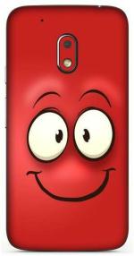 aadia Motorola Moto G4 Play Matte Vinyl Smiley Printed Mobile Skin Sticker with Scratch Resistant Lamination