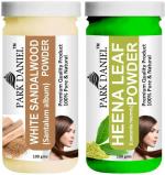 Park Daniel Premium White Sandalwood Powder And Heena Leaf Powder, 100 G Each (Combo Of 2) |Hair Care|Dandruff Control hair Powder|Healthy Strong Hair Mask