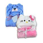 MY NEWBORN Combo of 2 Baby Bath Towel Robe Hooded Blanket Wrapper for 0-12Months