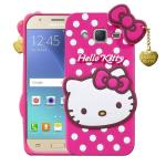 Clickaway Pink Silicone Hello Kitty Back Cover Case For Samsung Galaxy J7