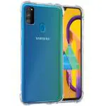 Lustree Samsung Galaxy M30 Transparent TPU Shock Absorbent Mobile Back Cover - 18 x 5 x 0.05 cm