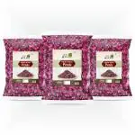 Dried Rose Petal Natural & Fresh Premium Sun Dried Rose Petal/Rose Patti Indian Dessert for Skin Care/Herbal Tea/Topping to Boost Immunity - 720gm(pack of 3x 240gm)