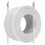 Multy Byte CCTV Camera Wire - 3+1 28 AWG Coaxial Cable - 55 Meter Braided Alloy BNC Video Power Cord- Compatible with All Security Camera DVR systems - Grey - High Performance & Long Lasting