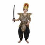 Kaku Fancy Dresses Ravan Kavach,Costume Of Ramleela|Dussehra|Mythological Character -Black, 5-6 Years, For Boys