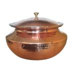 ROYALSTUFFS Copper Handi/Dekchi with Tin Lining Inside, Volume - 9000 ML,Weight:2 Kg