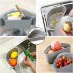 COSYSMART Triangle sink rack, Triangular sink stand, Sink organizer caddy, Triangle sink organizer rack, Corner sink storage, Triangular sink organizer basket, Sink corner organizer, Triangular sink tidy, Sink corner caddy