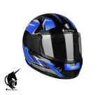 Urban Carrier ISI Certified ABS Material Full Face Stylish helmet for men and women with Clear Visor For Men(URBAN-STAR-BLUE)