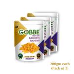Gobbe Premium Quality Golden Raisins | Pure Seedless Golden Raisins | Healthy & Nutritious Kishmish | Rich in Iron & Concentrated Sources Of Energy, Vitamins and Minerals - 600gm (Pack Of 3) (200*3)