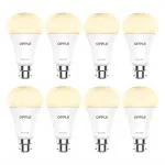 OPPLE LED Light Bulb B22 Base, 9W (75-Watt Equivalent) 900-Lumen, 3000-Kelvin, Low Energy Consumption and Non-dimmable,Warm White, Life Time 20000 Hr+ (B22, 9W, Warm White, Pack of 8)