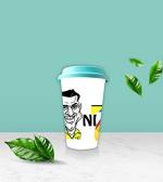 AKP SUBLIMATION Dhoni No 7 Theme Multicolor Ceramic Tumbler 350 ml