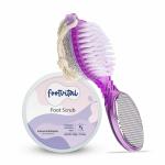 Footvital Combo of Foot Scrub & Pedicure Tool for Rough & Dry Feet, Soothes Dull Skin for Men & Women