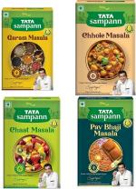 Tata Sampann | Garam + Chhole + Chaat + Pav Bhaji | 100G Each | Pack of 4 | 400G + SpiceSprinkler
