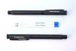 Swarnalekha Matte Black Metal Extra Fine Ballpoint 2 Pen With 2 Blue Ink Refills