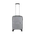 YAYAVAR BERLIN 55cm Metalic Silver Polycarbonate Cabin Size Hard Luggage