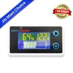 amiciSense 10-100V LCD Lead Acid Lithium Battery Capacity Indicator Voltmeter Monitor Display with Built-in Temperature Sensor and Buzzer Alarm (10-100 V), Battery Powered, Red