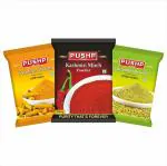 Pushp Combo Pack 500g Each (Kashmiri Chilli Powder, Turmeric Powder, Coriander Powder)