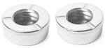 Anee - Kee 2 PCs lid Ash tray for Home office hotels resorts cottages restaurant Silver Stainless Steel Ashtray (Pack of 2)