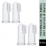 COCO CRUSH Baby Finger Toothbrush | Great for Massaging & Cleaning Gums, BPA-Free, Travel-Friendly Oral Care | Extremely Gentle, Soft Brush For Kids & New Born Babies