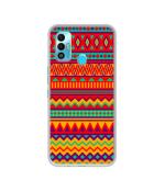 Casotec Multicolor Rangoli Art Design Printed Silicon Soft TPU Back Case Cover for Tecno Spark 7T