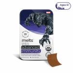 Wellbeing Nutrition Black Panther Melts | Kids Organic Advanced Immunity with Clinically proven Wellmune,Vitamin C,Zinc & Vitamin D3 | 100% Plant Based | Valencia Orange Flavor (30 Thin Strips)