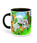 Whats Your Kick Animal Theme Penguins Wallpaper Black Ceramic Coffee Mug 325 ML