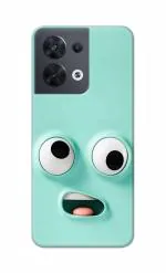 Tweakymod Printed Funny FAce Emoji Back Cover For Oppo Reno 8