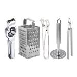 DreamBasket Lemon Squeezer & Grater & Pakkad & Potato Masher & Chimta for Kitchen