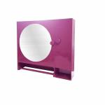 WINACO Burgundy Plastic Bathroom Mirror Cabinet (18 x 4 x 16 inch)