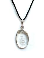 Astroghar Auspicious Protective Tri Shakti Symbol Metal White Pendant