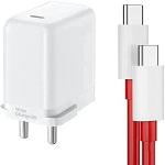 OCTRIX 65 Watt / 6.5 A Mobile Compatible for Oneplus USB ( C ) Charger 65Watt Warp Charger 10V/6.5A for One_Plus Charger with Detachable Cable (Designed for Oneplus 10/10Pro 9/9Pro 8/8Pro 7 T Pro/6T/6/5T/5/3T/3/Nord CE 2, Cable Included)