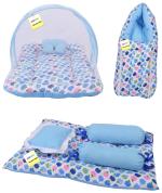KwitchyNew Born Baby Boy’s & Baby Girl’s Bedding Set Mosquito Net Bed Sleeping Bag and Gaddi Set (0-6 Months)
