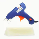 HOTGLUEUN 20W 20 WATT 7MM hot melt Glue Gun with ON Off Switch and LED Indicator 10 Transparent Glue Sticks