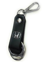 Jdp Novelty Black Leather Honda Car Keychain