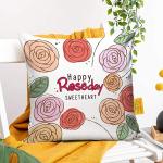 TIED RIBBONS Multicolor Cushion Living Room - Printed Cushion Pillow Cover With Filler 12X12 Inch
