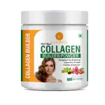 Glowsik Plant Based Collagen Builder Powder Supplement for women and men with Vitamin C for Anti-Ageing Skin, bones and hair - 300 gms