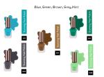 Orimes Supreme Shine Nail Polish-Easy to apply (Smooth texture)-Pack of 5(Blue, Green, Brown, Grey, Mint)