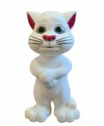 myhoodwink Talking Tom Cat, Speaking Robot Cat Repeats What You Say, Touch Recording Rhymes and Songs, Musical cat toys(White)