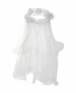 Samyak Princess Birthday White Tiara Crown Veil Headband Wedding Fashion Hair Accessories Maternity Photoshoot Women