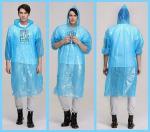 R T ENTERPRISE Disposable Emergency Ponchos Waterproof Plastic Raincoat Suitable for Camping Hiking Traveling Outdoor Sports Amusement Park Drifting Lightweight Rain Ponchos With Hood PACK OF 2
