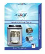 Scure Washing Machine Tub & Drum Cleaning Powder Pack of 4, 100GM for Top/Front Load