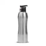 Kd Zone Grey Stainless Steel Water Bottle With Flipper Cap, 1 L