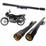 TMRIDE Bike Safety Single Rod Leg Guard (Single Side Open) Crash Guard Black Heavy Duty Performance for Splendor/Splendor Plus/Splendor PRO