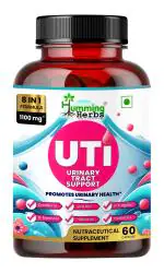Humming Herbs UTI Supplement 1100mg - Advanced 8-in-1 Urinary Tract Support Formula with Cranberry, D-Mannose, & Probiotics - Promotes Bladder Health & Immunity - 60 Capsules