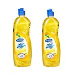 We Shine Combo Set Pack of 2 Dishwash Liquid Gel With Pack of 4 Dish Scrubber Free (2 x 750ML)
