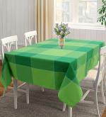 Airwill Green, White Checkered Cotton 4 Seater Square Table Cloth (56 x 56 inch) AW-TC1581