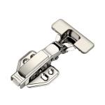 4-YOU Silver Stainless Steel 14 to 22 mm Full Door Overlay Soft Close Hydraulic Clip On Concealed Hinge - 0 Degree Crank