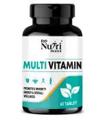 Renutrimass Multivitamin for Men and Women, 60 Multivitamin Tablets, with Zinc, Vitamin C, Vitamin D3, Multimineral and Ginseng Extract, Enhances Energy, Stamina & Immunity